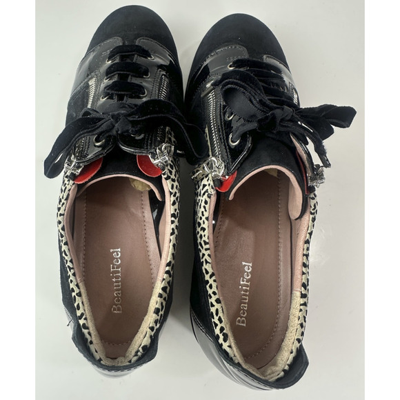 BeautiFeel Women's Lace Up Sneakers Animal Print Shoes Size 38 US 7 - 7.5 - Picture 9 of 12